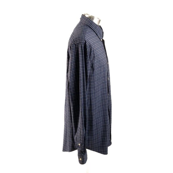 Polo Ralph Lauren Long Sleeve Plaid Blue Fit Shirt size Large - Picture 5 of 9